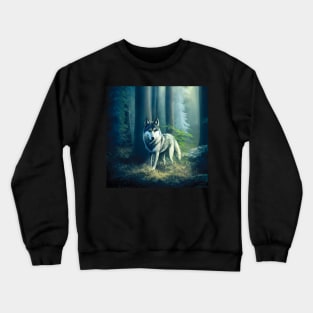 Wolf in a Forest Crewneck Sweatshirt